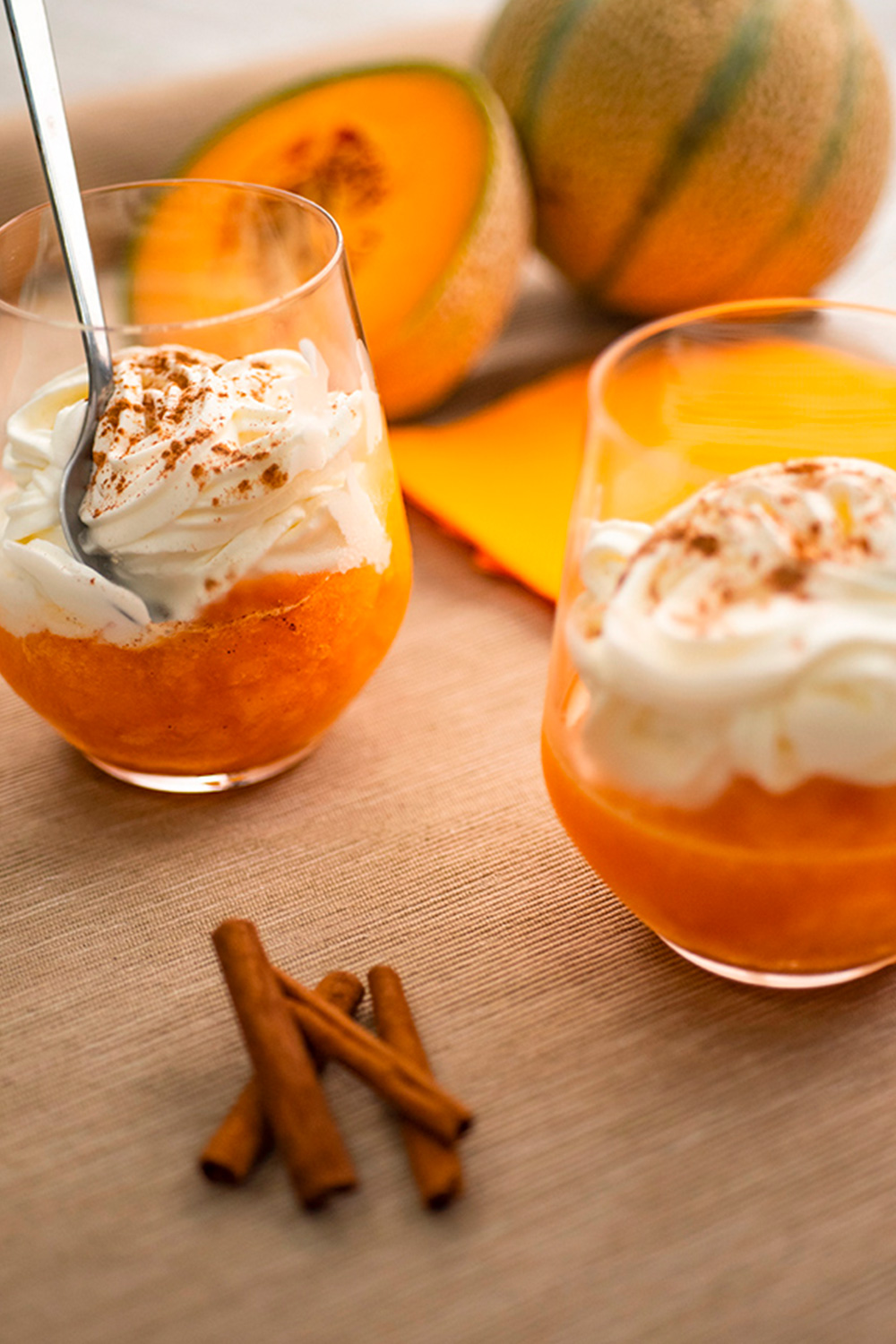 Cappuccino glacé au melon