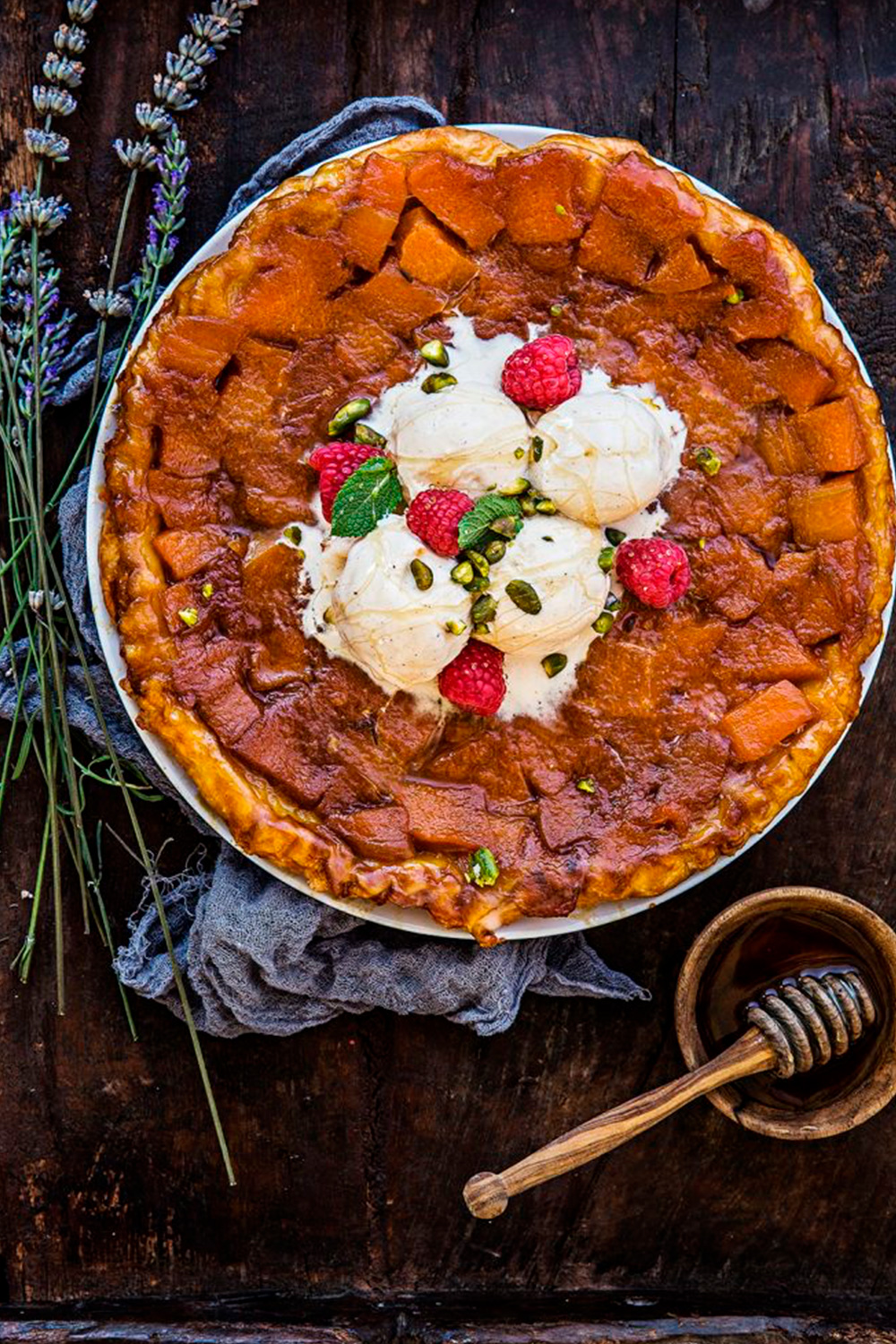 Tatin de melon à la lavande