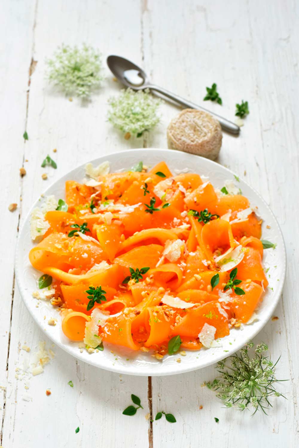 Carpaccio de melon chèvre et miel